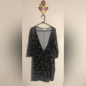 Cold Water Creek, 20, pull over, low cut black and gray dress